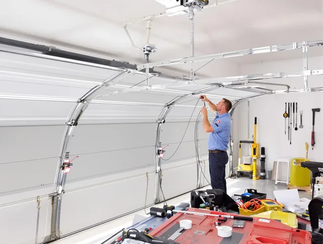 Garage door cable repair service by Tega Cay Garage Door Repair in Tega Cay