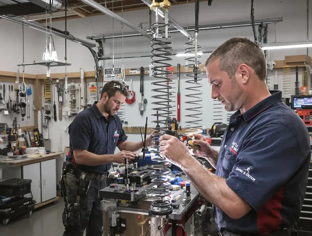 Garage door spring repair service by Tega Cay Garage Door Repair in Tega Cay